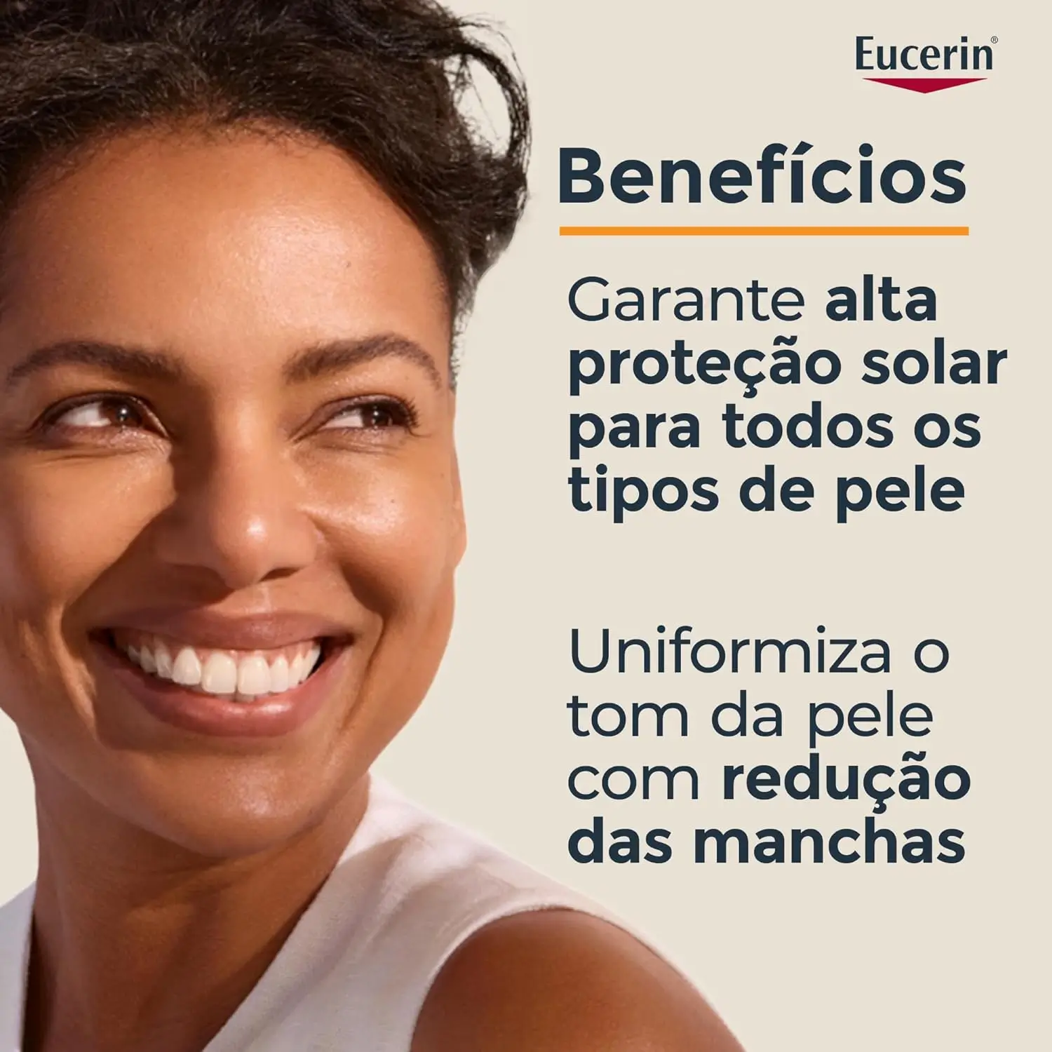Eucerin Sun Pigment Control Tinted FPS 70 — protetor solar facial com cor e alta proteção.