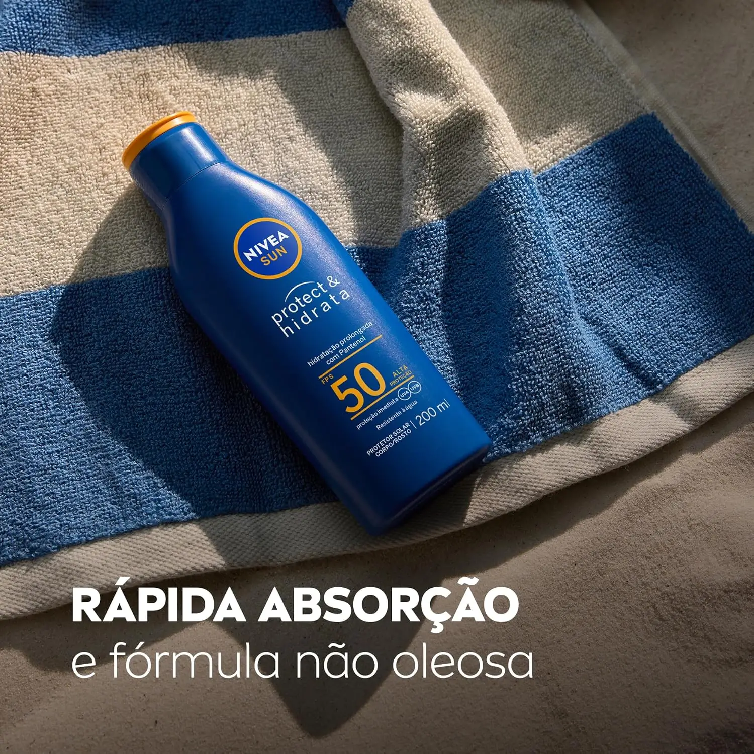 Nivea Sun Protect & Hidrata FPS 50 entre os melhores protetores solares para o corpo.
