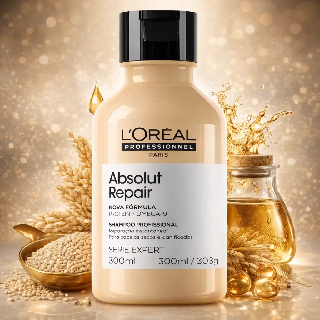 A imagem ilustra os impactos da água quente no verão sobre a saúde do cabelo, destacando produtos de tratamento que ajudam a reparar danos, controlar o ressecamento e manter os fios mais fortes mesmo nos dias mais quentes. Ideal para quem busca entender por que a água quente no verão prejudica o cabelo e como lavar do jeito certo.