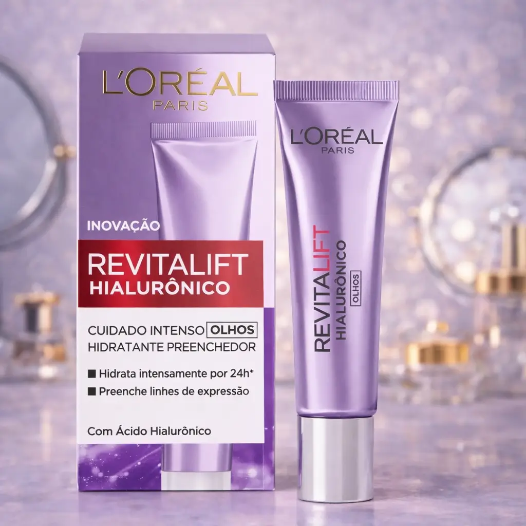 L’Oréal Paris Revitalift Hialurônico Cuidado Intenso Olhos entre os melhores cremes para a área dos olhos