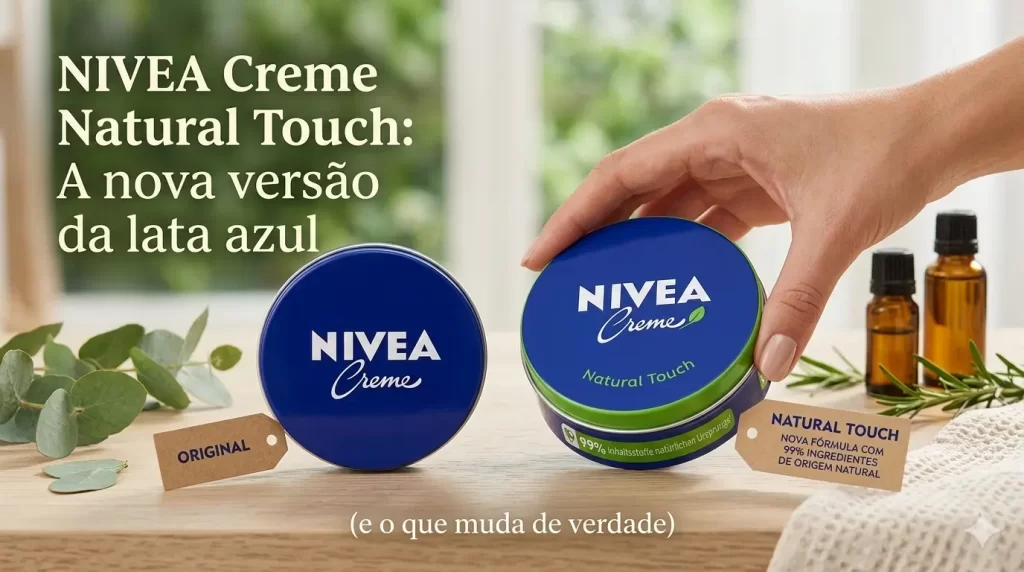 NIVEA Creme Natural Touch comparado com a versão original da lata azul